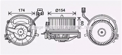 AVA QUALITY COOLING vw8399 -  Электродвигатель, вентиляция салона